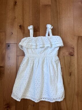 Janie and Jack White Eyelet Tie-Strap Dress